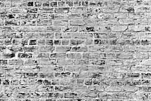 background of old rotten brick wall