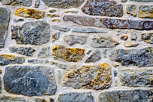 Background of old stacked stone wall