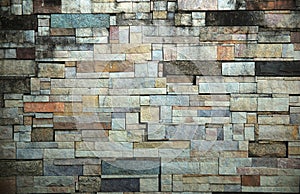 Background of old stone wall texture