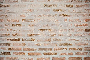 Background of old vintage dirty brick wall.