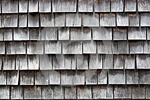 Background of old weathered shingles on old beach home