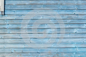 Background of old wooden blue planks