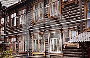 Background of old wooden house