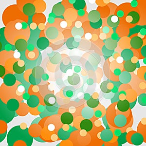 Background of orange and green circles