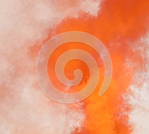 Background of orange smoke