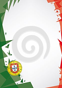 Background origami of Portugal