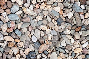 Background made of multicolored pebbles photo