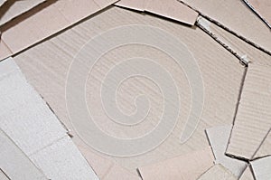 Background of paper textures piled ready to recycle. A pack of old office cardboard for recycling of waste paper. Pile of