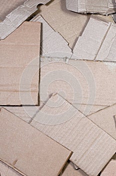 Background of paper textures piled ready to recycle. A pack of old office cardboard for recycling of waste paper. Pile of