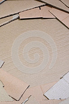 Background of paper textures piled ready to recycle. A pack of old office cardboard for recycling of waste paper. Pile of wastepa