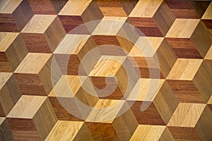 Background of parquet various wood species image volume squares. Backgrounds Structure