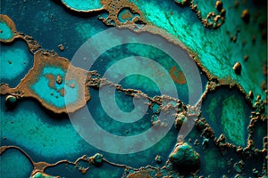 Background patina is a thin layer that variously forms on the surface of copper, brass, bronze and similar metals. photo