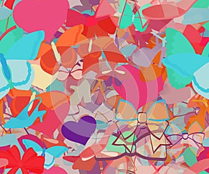 Design pattern. Mixture of topics, abstract art