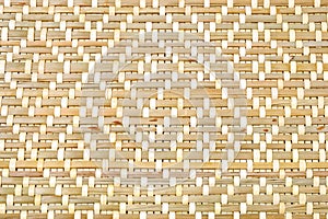 Closed Up of Bamboo Texture of Basket Weave Pattern