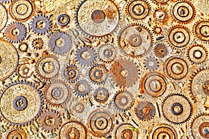 Background pattern with cogs and gears.