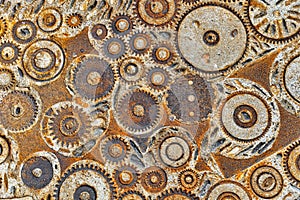 Background pattern with cogs and gears.