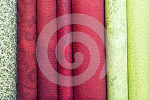 Decoratif textures background of design fabrics photo