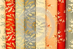 Decoratif textures background of design fabrics photo