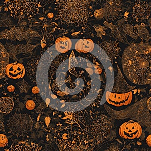 background pattern featuring various vegetables such as pumpkins, cucurbita, and calabaza photo