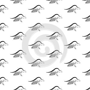 Background with a pattern of kangaroos