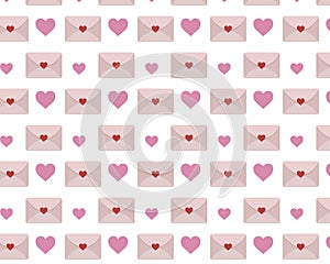 Background Pattern romantic letters vector