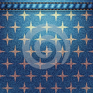 Background pattern. Texture of denim fabric.