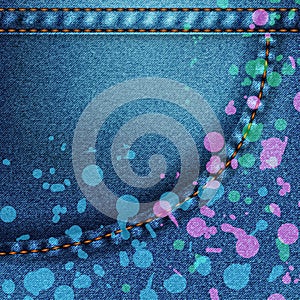 Background pattern. Texture of denim fabric.