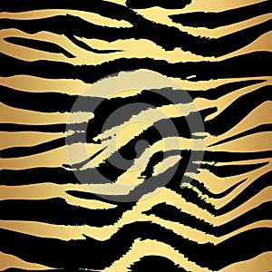 Background pattern texture tiger and zebra stripe gold jungle safari. Tiger and zebra seamless pattern.