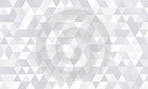 Background pattern, white geometric abstract polygon shape. Vector modern gray minimal mosaic tile, triangular diamond line