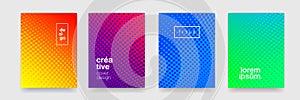 Background patterns, abstract modern color gradient and circle line design elements. Vector flat geometric shapes