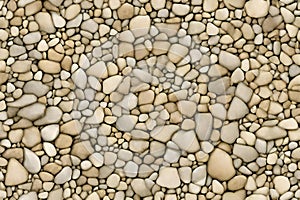 Background of pebble stone wall texture close up for design