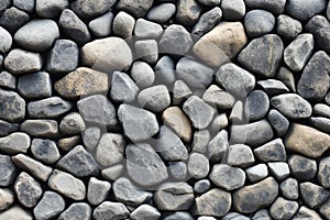 Background of pebble stone wall texture for design and decoration