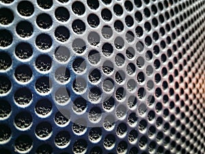 Background of Perforated Audio Speaker Texture