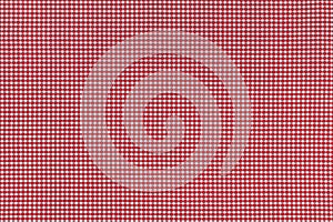 Background photo of fabric with checked red Gingham pattern