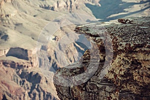 Background photo of mountain ledge cliff in Grand Canyon, Arizona.