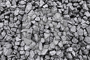 Background from pieces of black coal on a pile