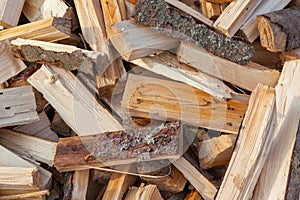 A pile of firewoods