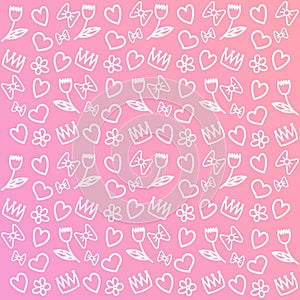 Background pink cute for girls.