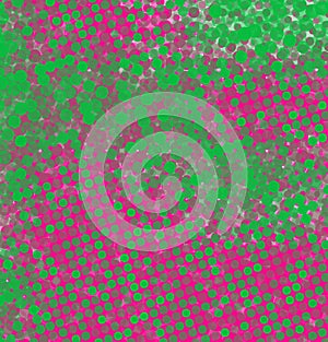 Background of pink and green circles. Vector illustration
