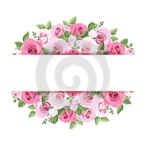 Background with pink roses.