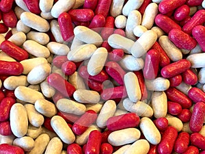 Background pink and white candybites