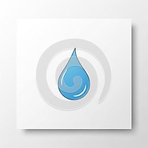 The background is plain emphasizing the clarity and simplicity of the droplet