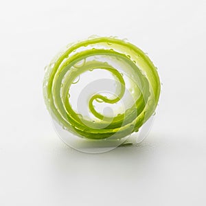 Background is plain, emphasizing the color and form of the green