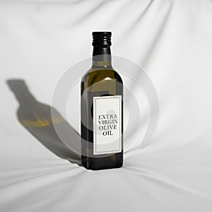 The background is plain, emphasizing the sleek design of the bottle