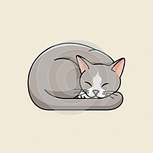 Background is a plain light beige color emphasizing the cat s