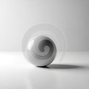 The background is a plain light gray emphasizing the sphere s