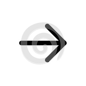 The background is plain white emphasizing the arrow s direction