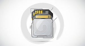 The background is a plain white emphasizing the card s graphic elements