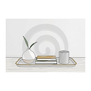 The background is plain white emphasizing the clean and simple