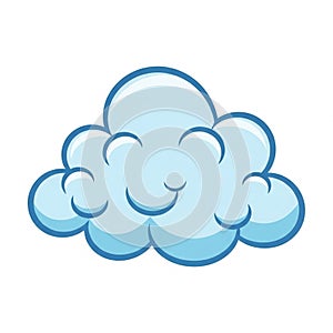 The background is plain white, emphasizing the cloud s shape and color